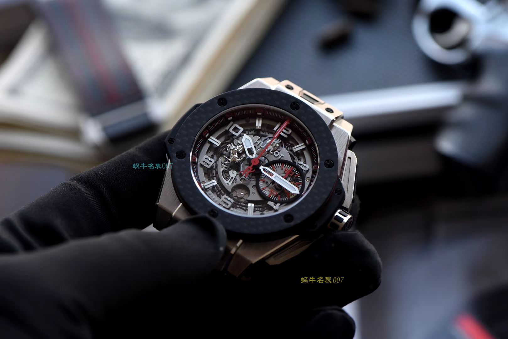 【 Video analysis V6出品】Hublot Big Bang Ferrari Titanium F3系列  hublot 法拉利401.NQ.0123.VR wrist watch  / YB066