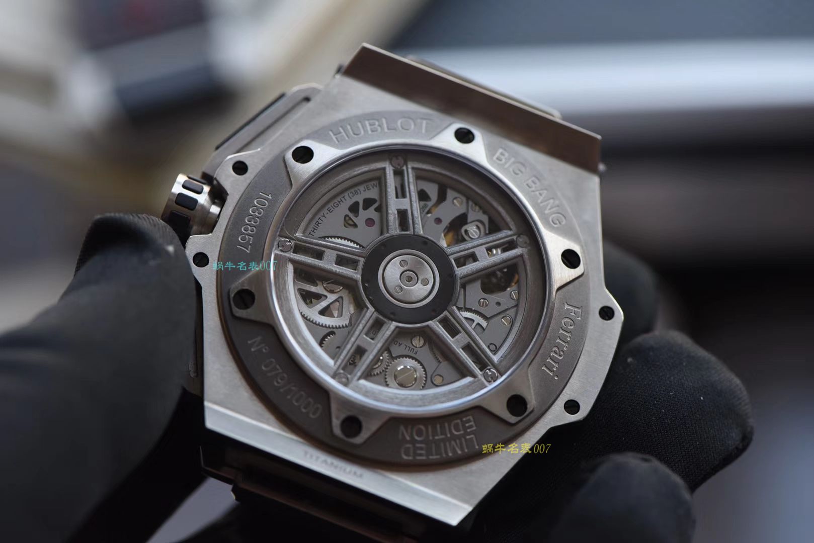 【 Video analysis V6出品】Hublot Big Bang Ferrari Titanium F3系列  hublot 法拉利401.NQ.0123.VR wrist watch  / YB066