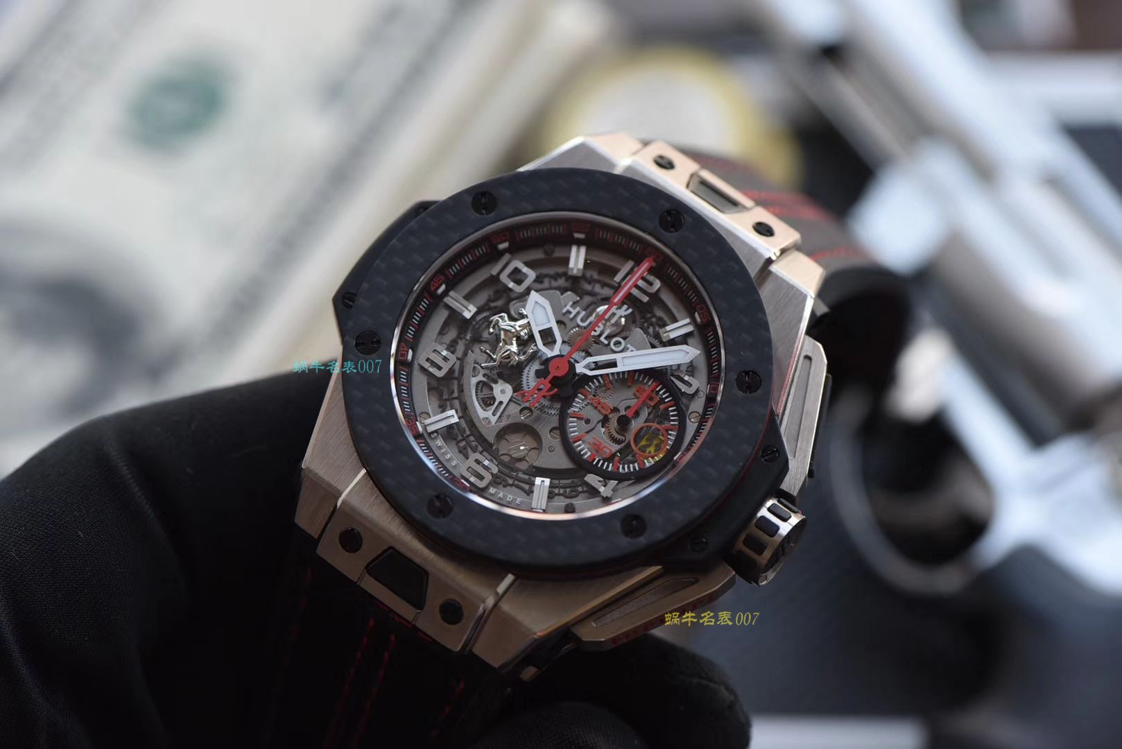 【 Video analysis V6出品】Hublot Big Bang Ferrari Titanium F3系列  hublot 法拉利401.NQ.0123.VR wrist watch  / YB066