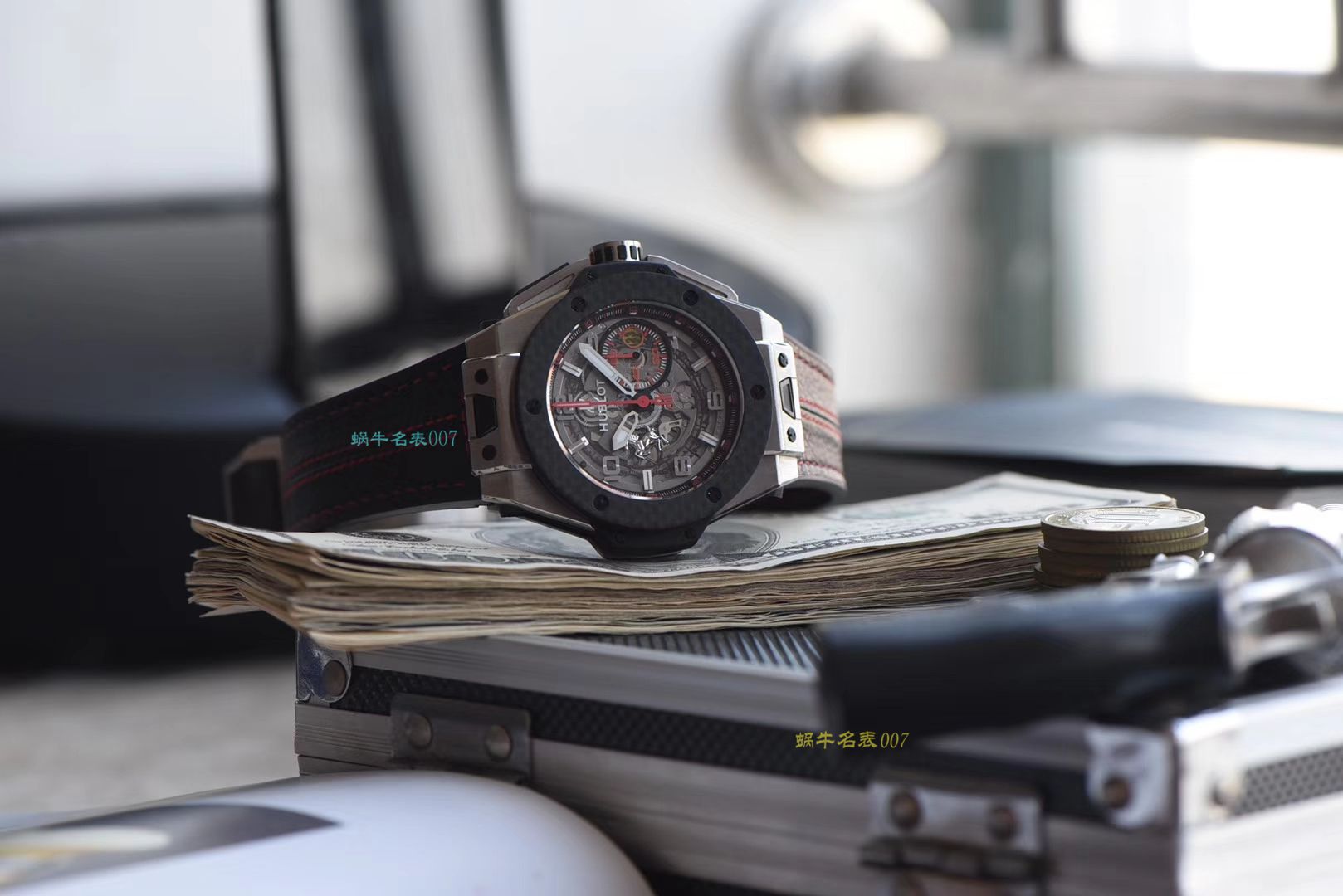 【 Video analysis V6出品】Hublot Big Bang Ferrari Titanium F3系列  hublot 法拉利401.NQ.0123.VR wrist watch  / YB066