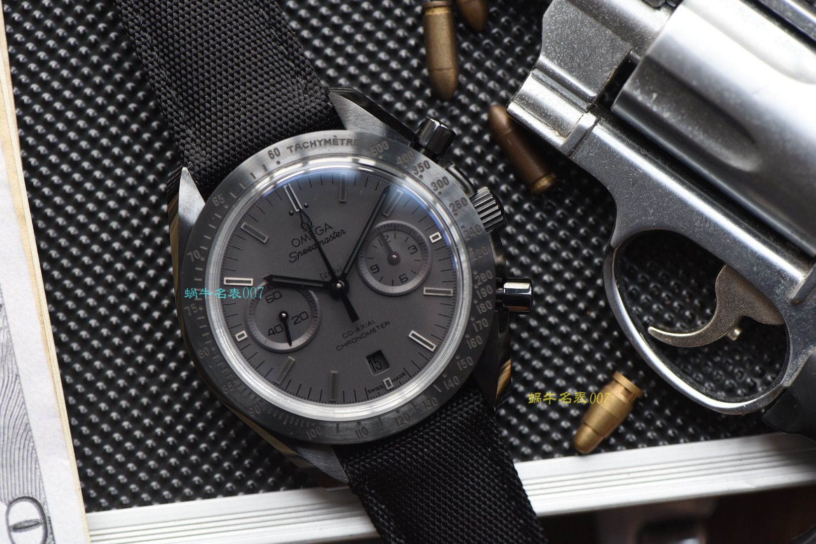【 Video analysis OM Factory 一比一复刻高仿OMEGA月之暗面】OMEGAOMEGA超霸系列311.92.44.51.01.005 wrist watch (墨黑) / M380