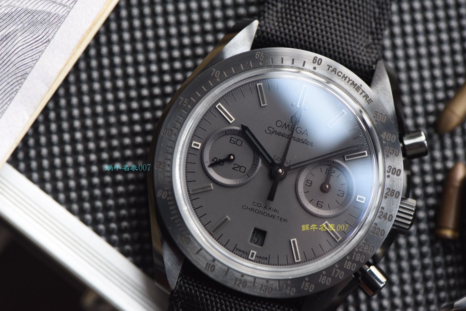 【 Video analysis OM Factory 一比一复刻高仿OMEGA月之暗面】OMEGAOMEGA超霸系列311.92.44.51.01.005 wrist watch (墨黑) / M380