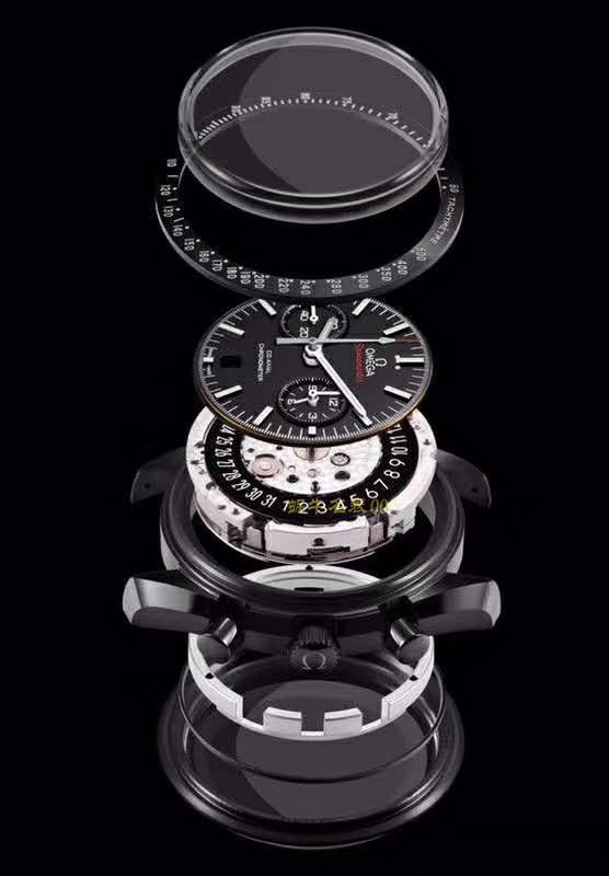 【 Video analysis OM Factory 一比一复刻高仿OMEGA月之暗面】OMEGAOMEGA超霸系列311.92.44.51.01.005 wrist watch (墨黑) / M380