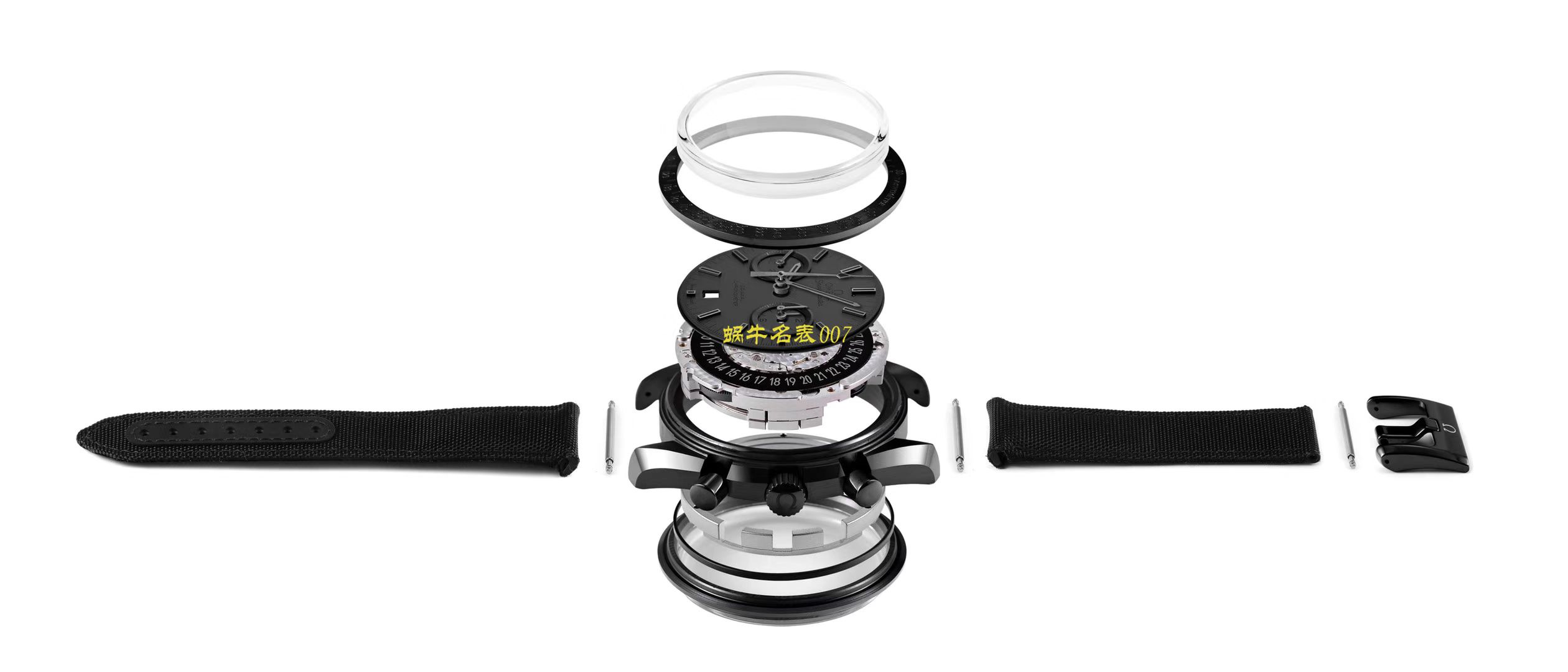 【 Video analysis OM Factory 一比一复刻高仿OMEGA月之暗面】OMEGAOMEGA超霸系列311.92.44.51.01.005 wrist watch (墨黑) / M380
