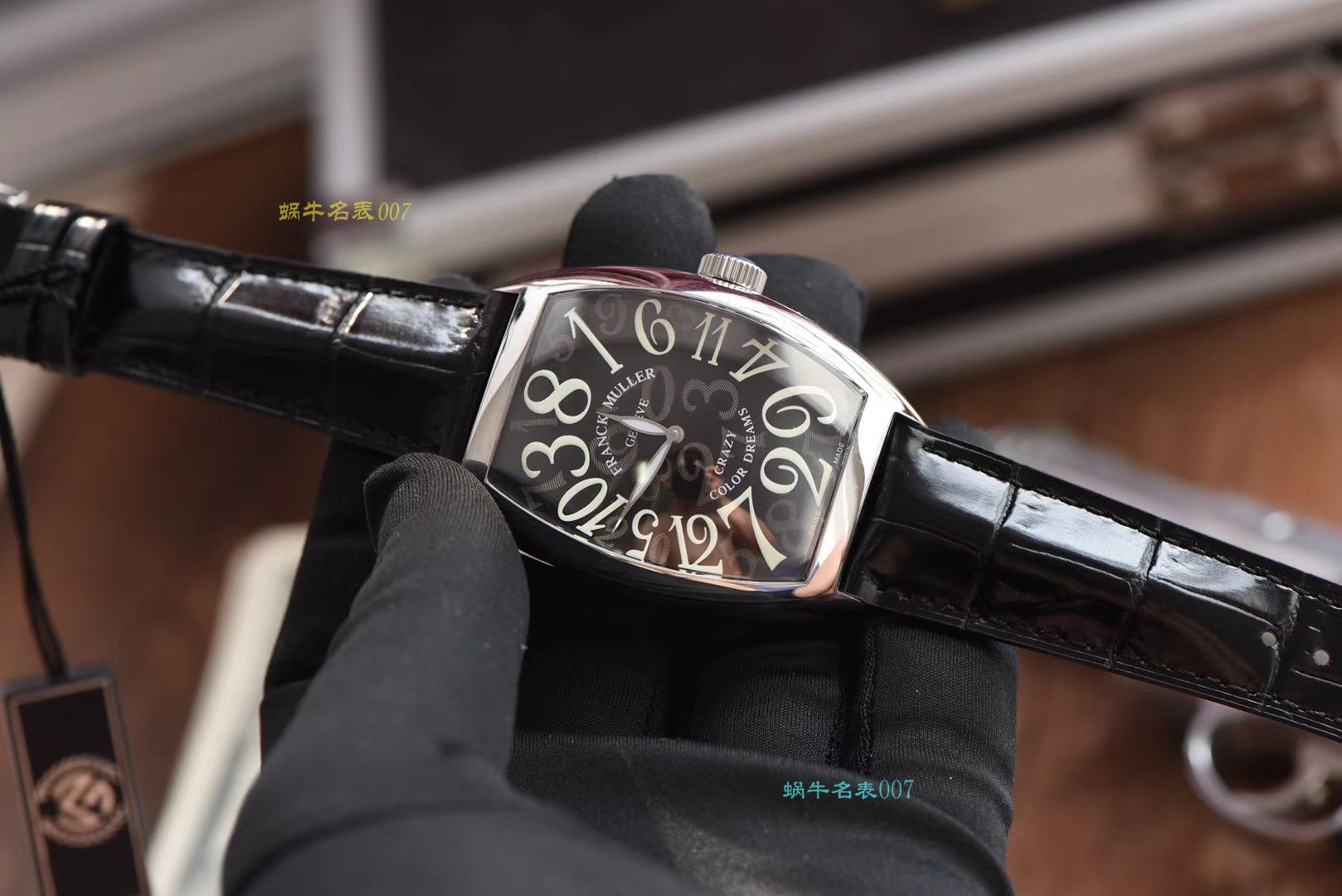 【台湾 Factory 一比一精仿 Franck Muller 手表】Franck MullerCRAZY HOURS 系列 8880 CH 白金 watchcase 白色时标黑盘 wrist watch  / FL039