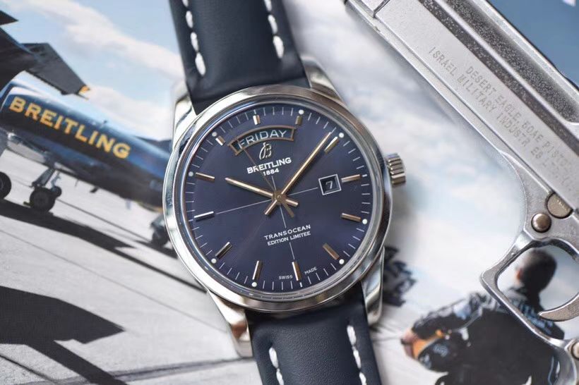 【 Video analysis 复刻表和正品表的区别】V7出品 Breitling 越洋系列 Day-Date 款超级副本 / BL100