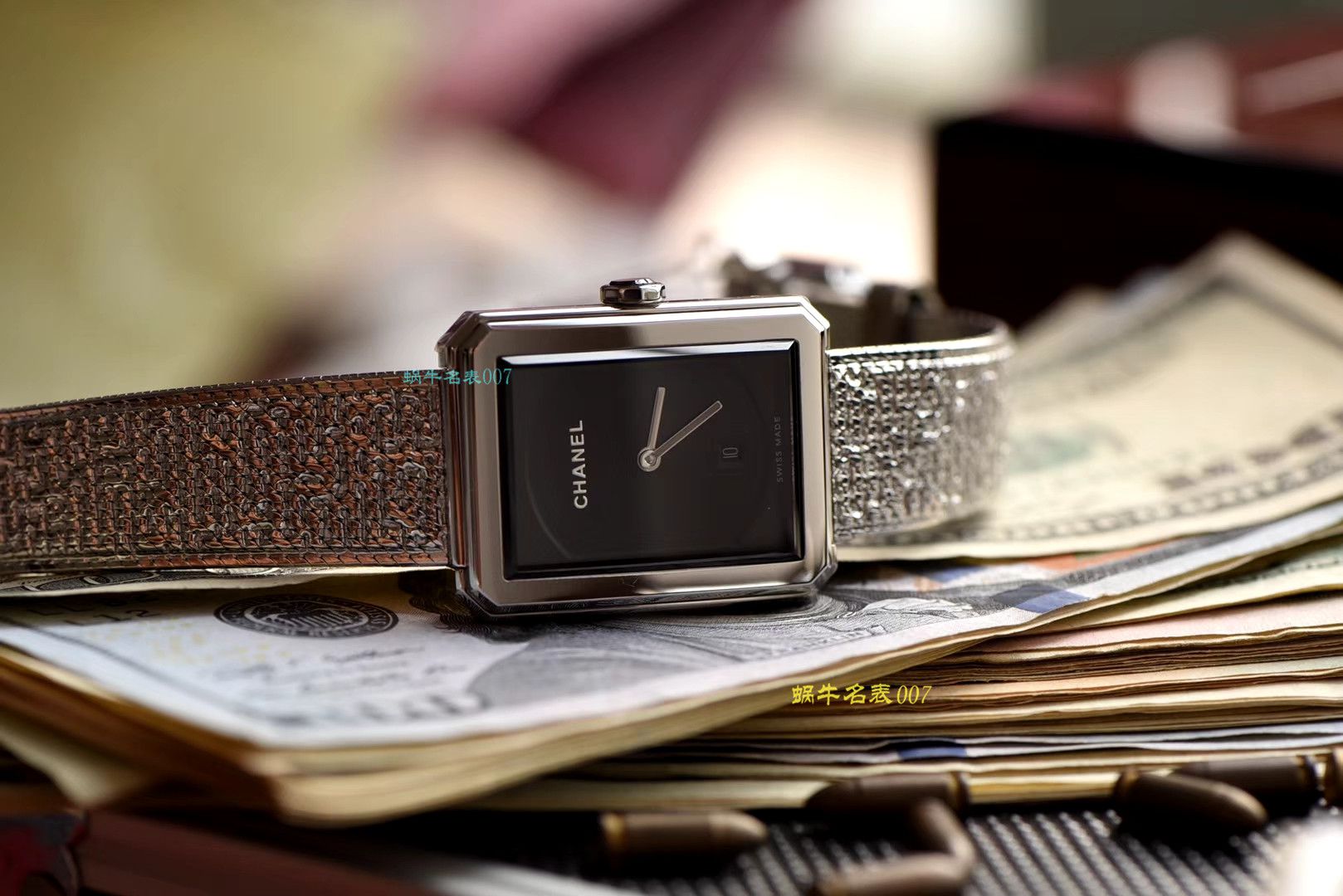 【复刻手表哪家好】香奈儿BOY · FRIEND系列BOY∙FRIEND TWEED女士 wrist watch TWEED斜纹软呢钢带多色可选 / X51