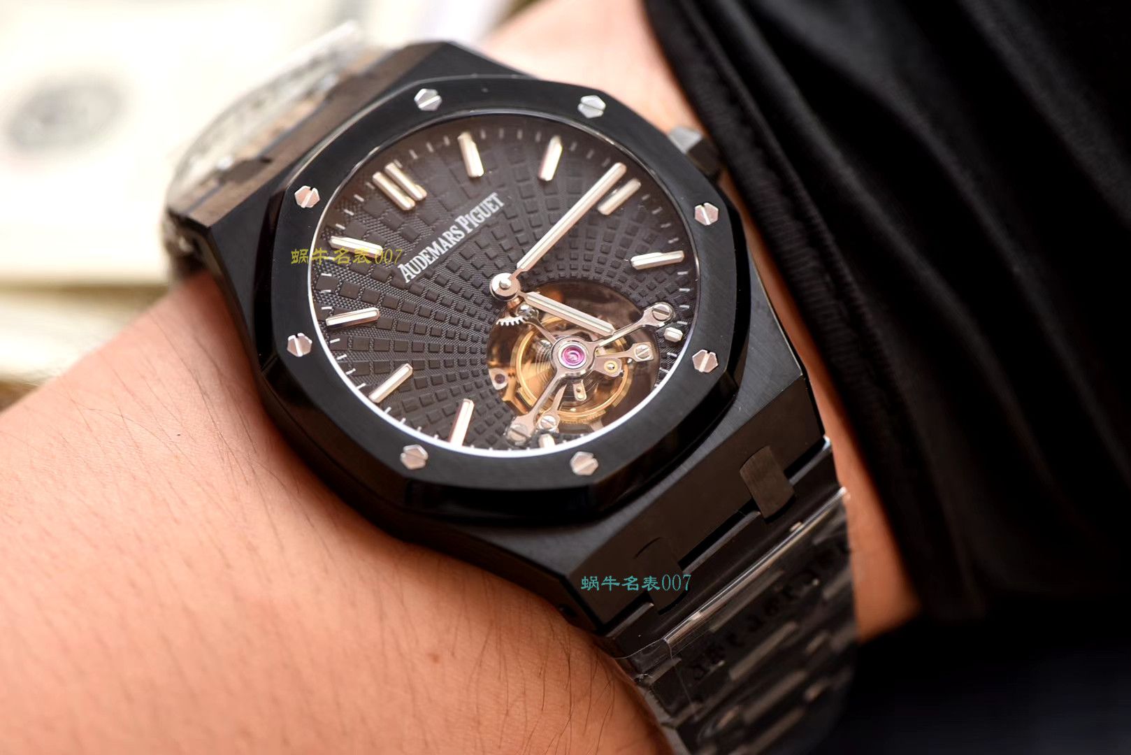 【复刻表吧Audemars Piguet 复刻表R8黑武士 Tourbillon 】Audemars Piguet 皇家橡树系列26522CE.OO.1225CE.01 wrist watch  / AP166