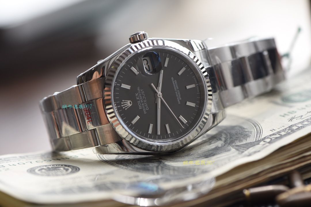 【 Video analysis  top 复刻手表网】 Rolex   Datejust 36系列灰面盘 wrist watch  / R326