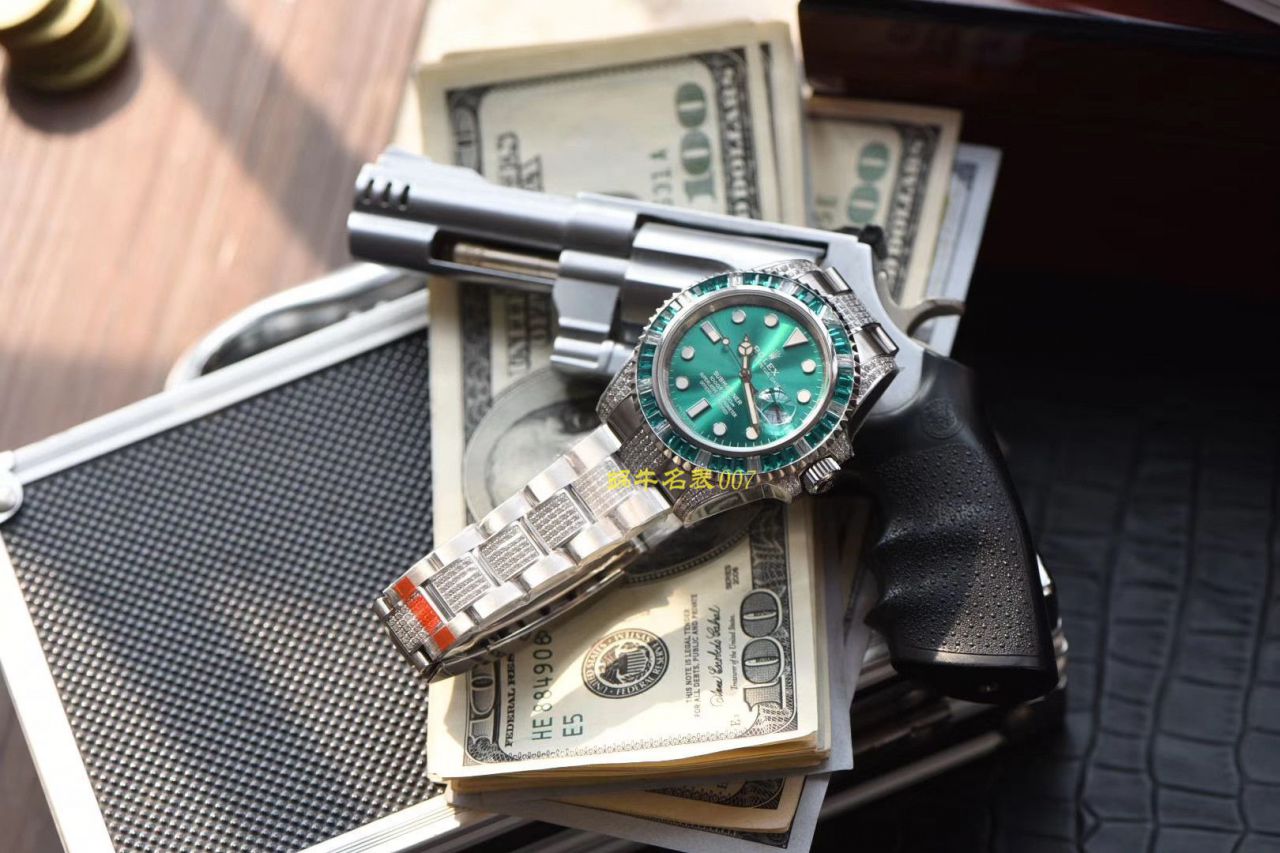 【LF Factory  top 复刻 Rolex 高仿手表】LF帝皇 copy customized 版镶钻 Submariner ❗ top 绿钻水鬼 / R363