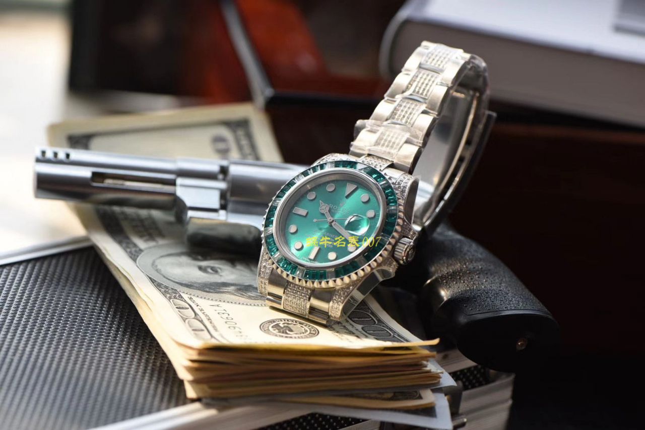 【LF Factory  top 复刻 Rolex 高仿手表】LF帝皇 copy customized 版镶钻 Submariner ❗ top 绿钻水鬼 / R363
