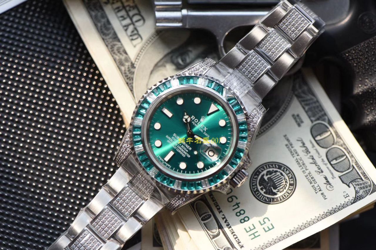 【LF Factory  top 复刻 Rolex 高仿手表】LF帝皇 copy customized 版镶钻 Submariner ❗ top 绿钻水鬼 / R363