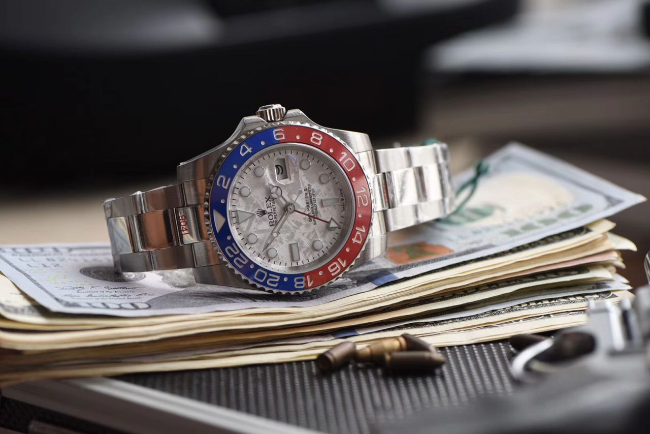 【DJ Factory ROLEX复刻手高仿表】 Rolex 陨石表盘 GMT MASTER II系列m126719blro-0002 wrist watch  / R362
