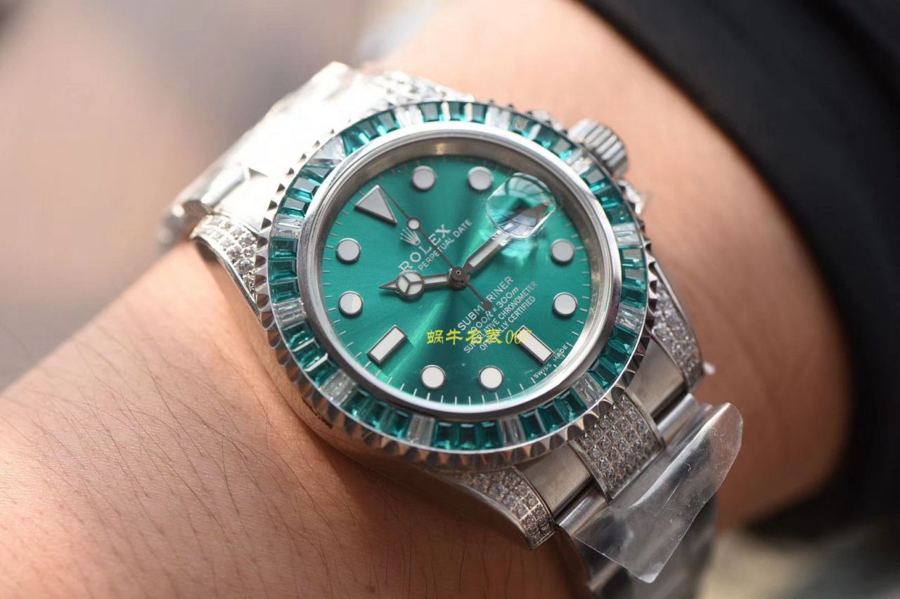 【LF Factory  top 复刻 Rolex 高仿手表】LF帝皇 copy customized 版镶钻 Submariner ❗ top 绿钻水鬼 / R363