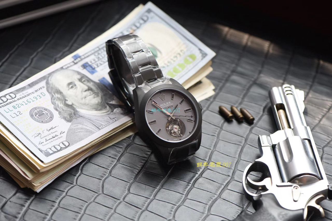 JB Factory 出品 Rolex Label Noir合作开发116400闪电针的数据进行开发蚝式第一枚 Rolex  top 复刻高仿 Tourbillon  wrist watch  / R361