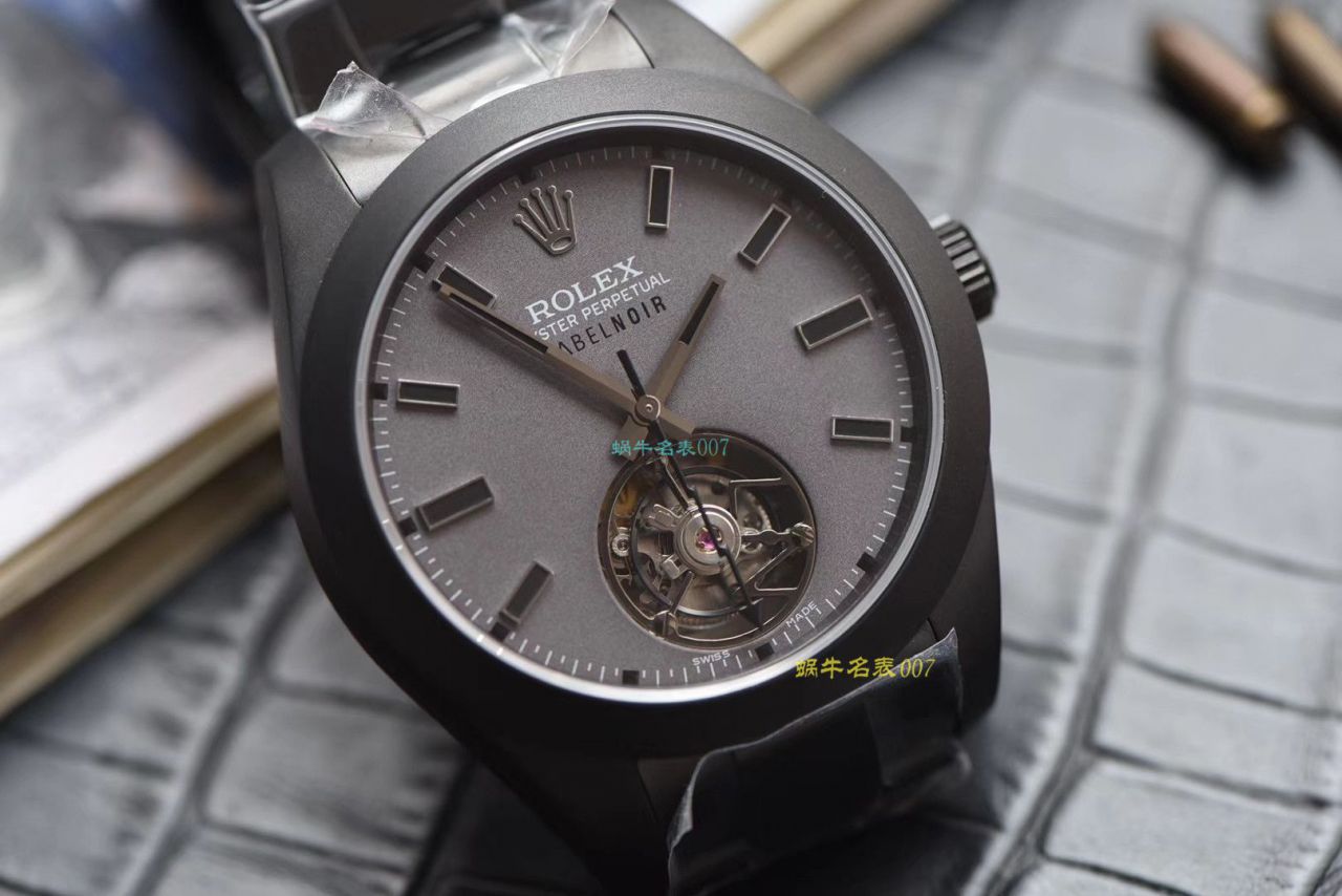 JB Factory 出品 Rolex Label Noir合作开发116400闪电针的数据进行开发蚝式第一枚 Rolex  top 复刻高仿 Tourbillon  wrist watch  / R361