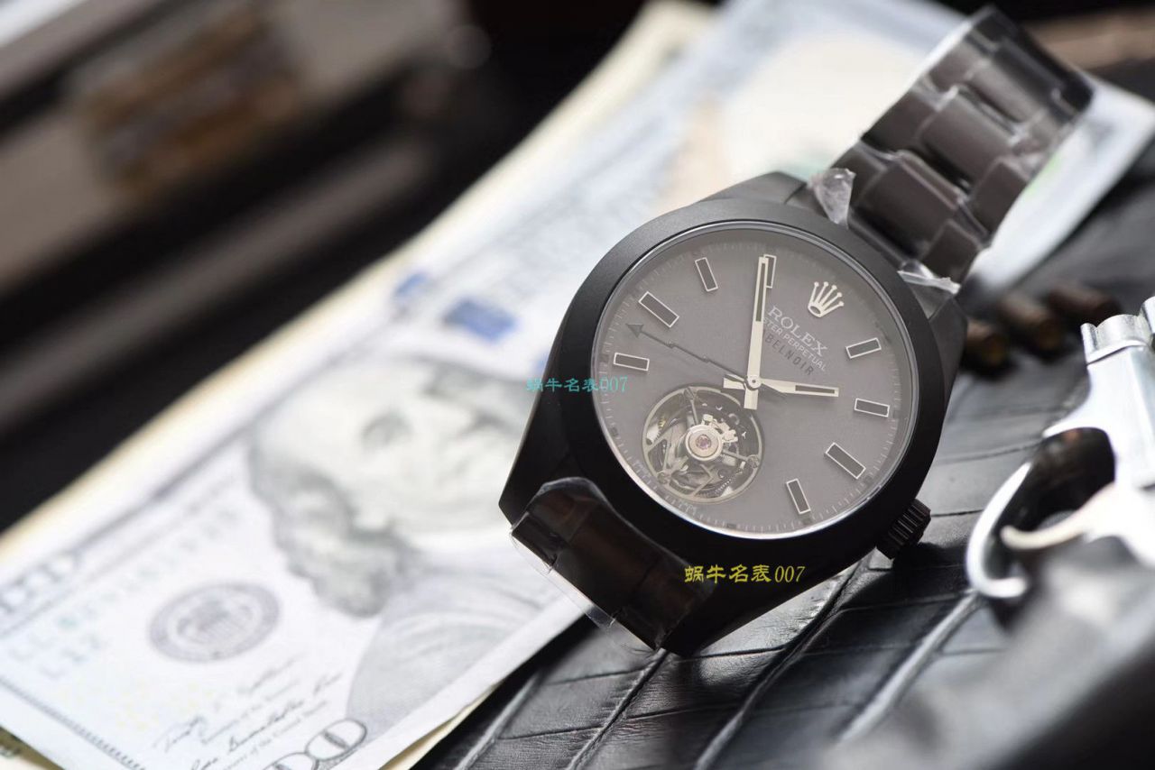 JB Factory 出品 Rolex Label Noir合作开发116400闪电针的数据进行开发蚝式第一枚 Rolex  top 复刻高仿 Tourbillon  wrist watch  / R361