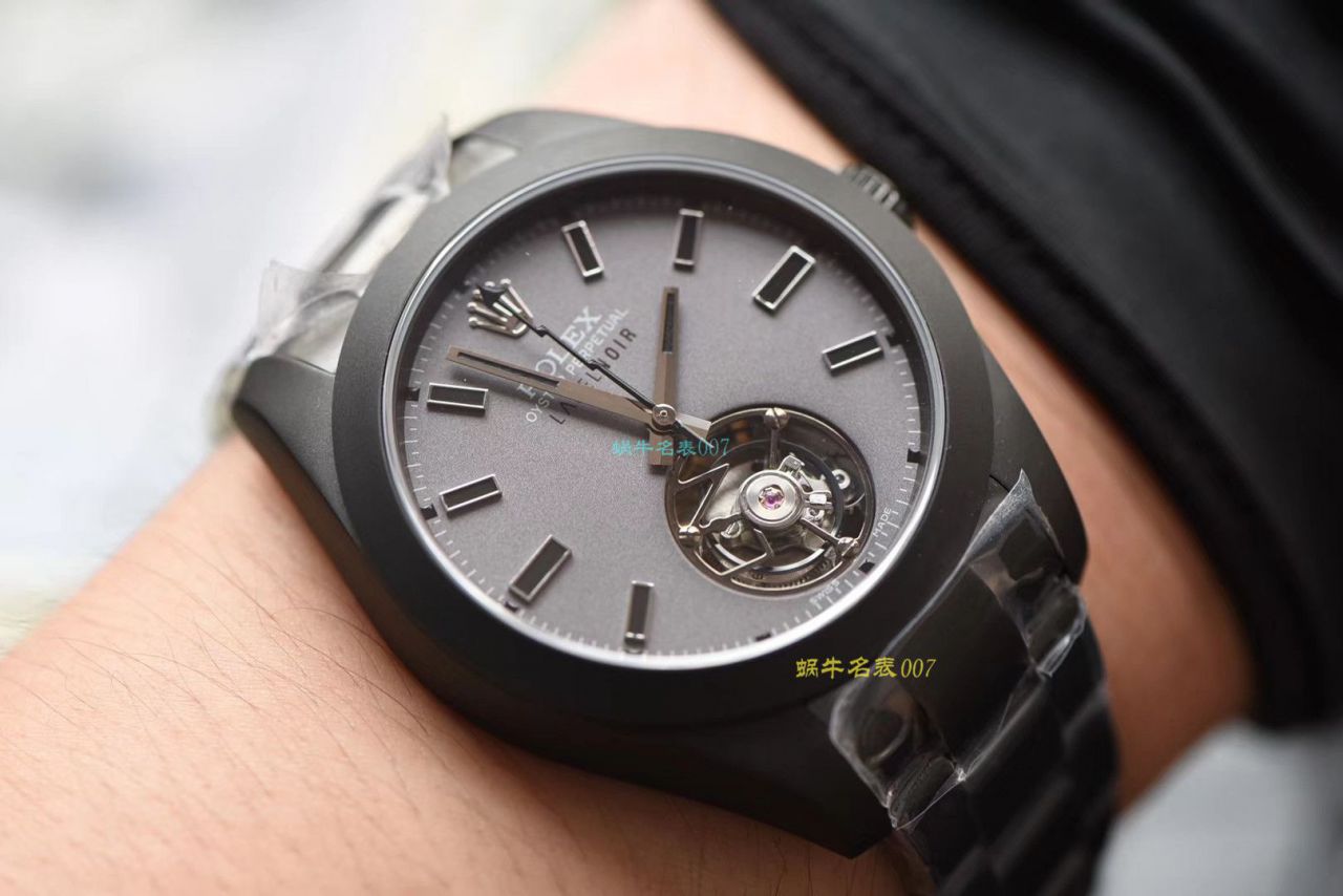 JB Factory 出品 Rolex Label Noir合作开发116400闪电针的数据进行开发蚝式第一枚 Rolex  top 复刻高仿 Tourbillon  wrist watch  / R361