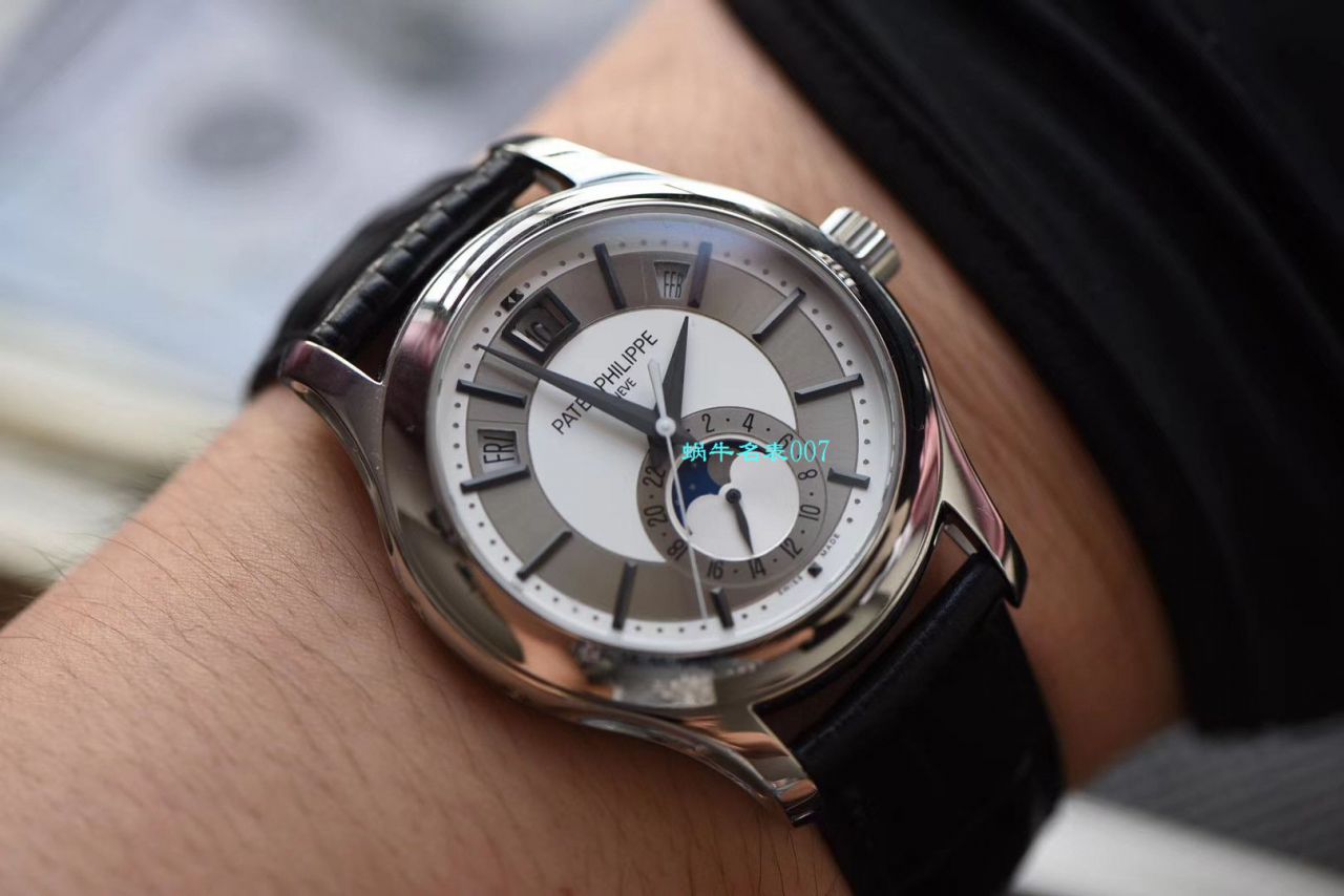 【 Video analysis GR Factory  top 复刻高仿手表】 PATEK PHILIPPE 复杂功能计时系列5205G-010 白金 wrist watch  / BD275