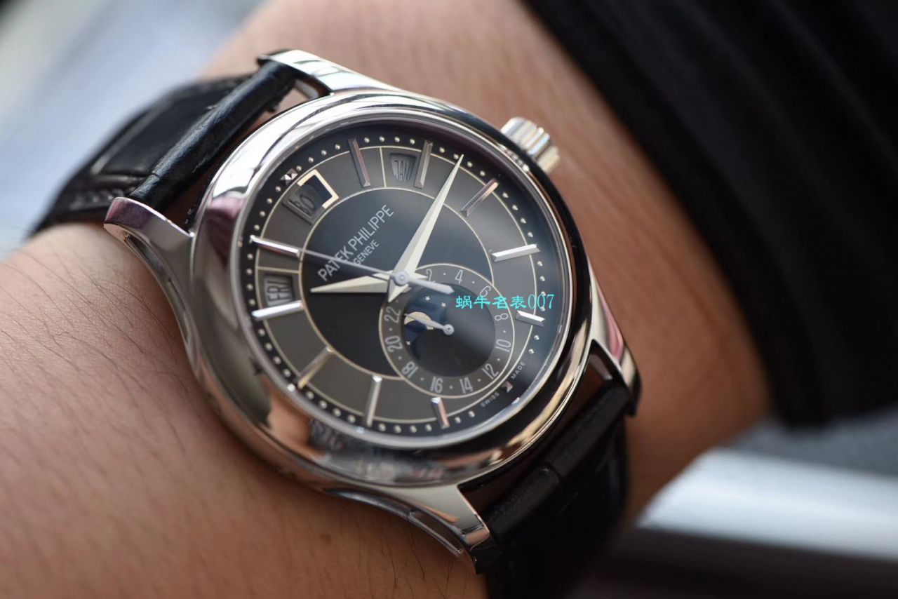 【 Video analysis GR Factory  top 复刻高仿手表】 PATEK PHILIPPE 复杂功能计时系列5205G-010 白金 wrist watch  / BD275