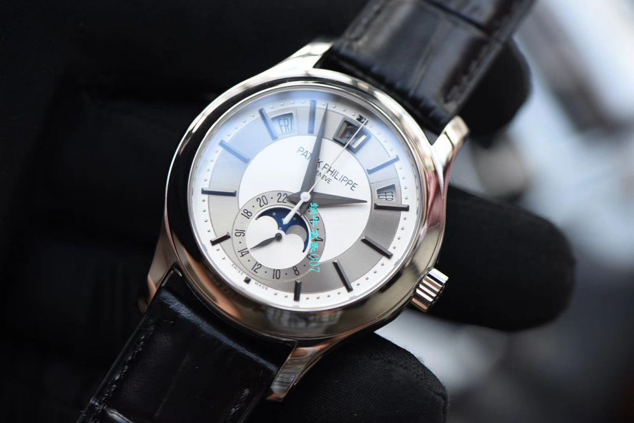 【GR Factory 复刻高仿 PATEK PHILIPPE 手表价格】PATEK PHILIPPE复杂功能计时系列5205G-001 白金 wrist watch  / BD272