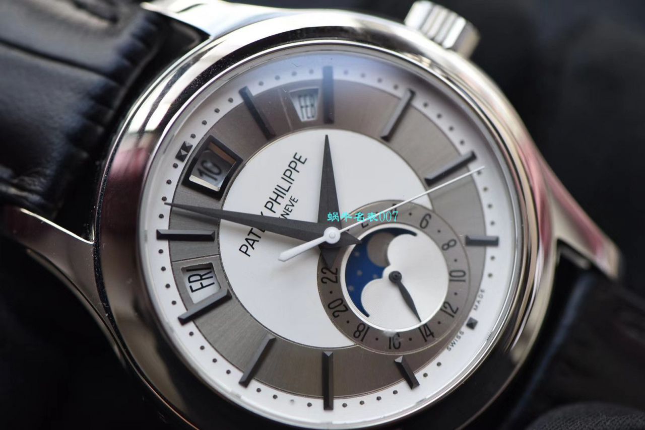 【GR Factory 复刻高仿 PATEK PHILIPPE 手表价格】PATEK PHILIPPE复杂功能计时系列5205G-001 白金 wrist watch  / BD272