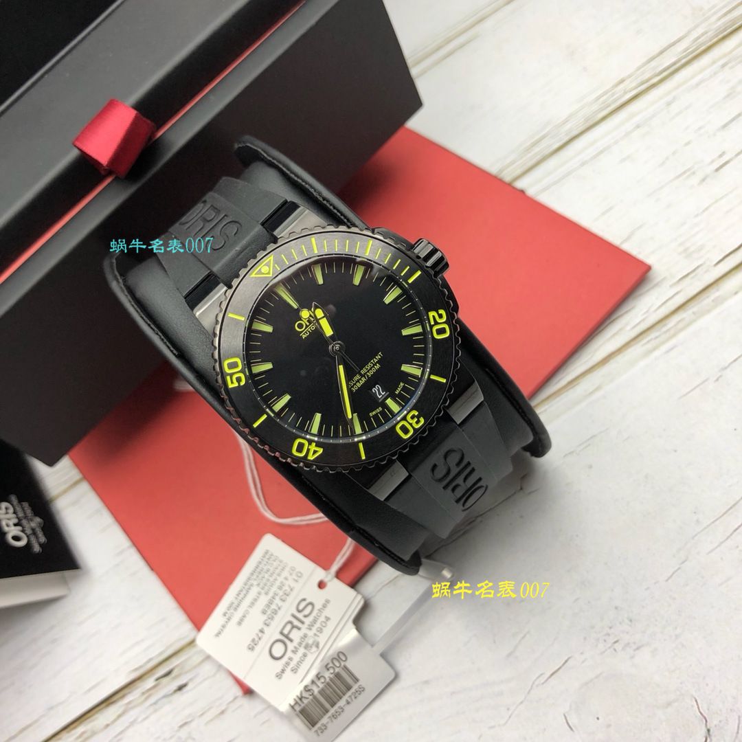【豪利时渠道原单】ORIS豪利时潜水系列01 733 7653 4722-07 4 26 34BEB wrist watch  / OB008