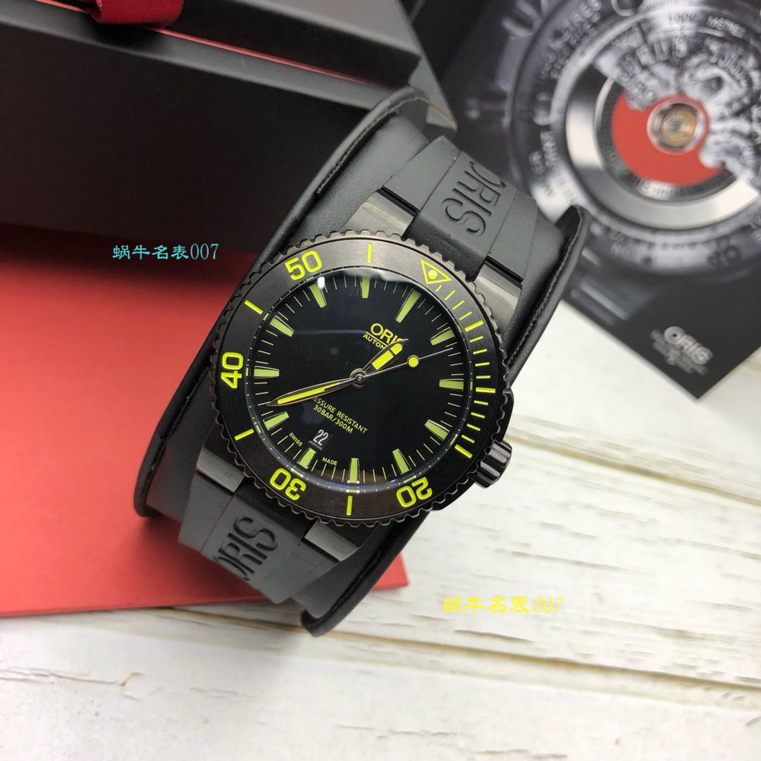 【豪利时渠道原单】ORIS豪利时潜水系列01 733 7653 4722-07 4 26 34BEB wrist watch  / OB008