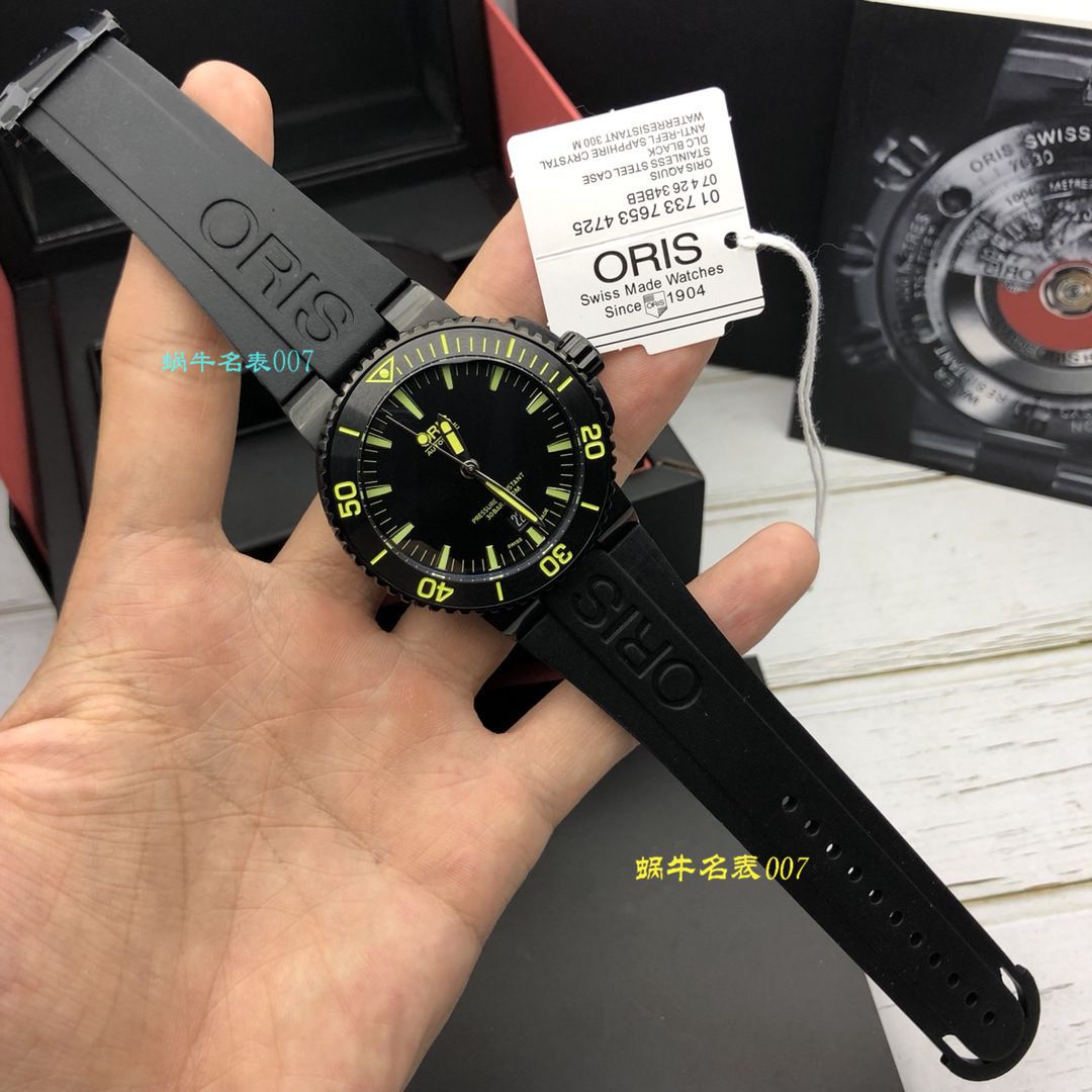 【豪利时渠道原单】ORIS豪利时潜水系列01 733 7653 4722-07 4 26 34BEB wrist watch  / OB008