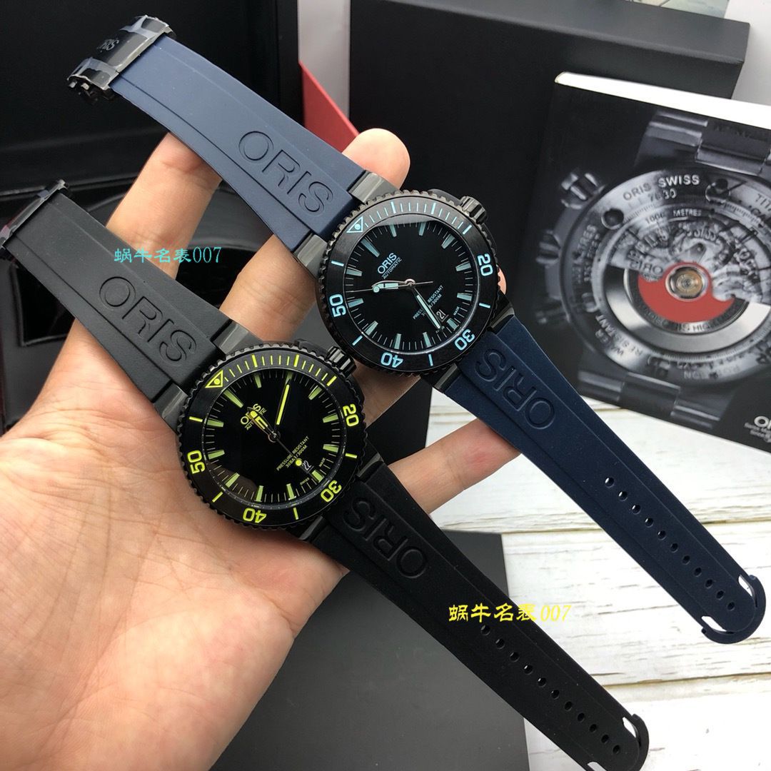 【豪利时渠道原单】ORIS豪利时潜水系列01 733 7653 4722-07 4 26 34BEB wrist watch  / OB008