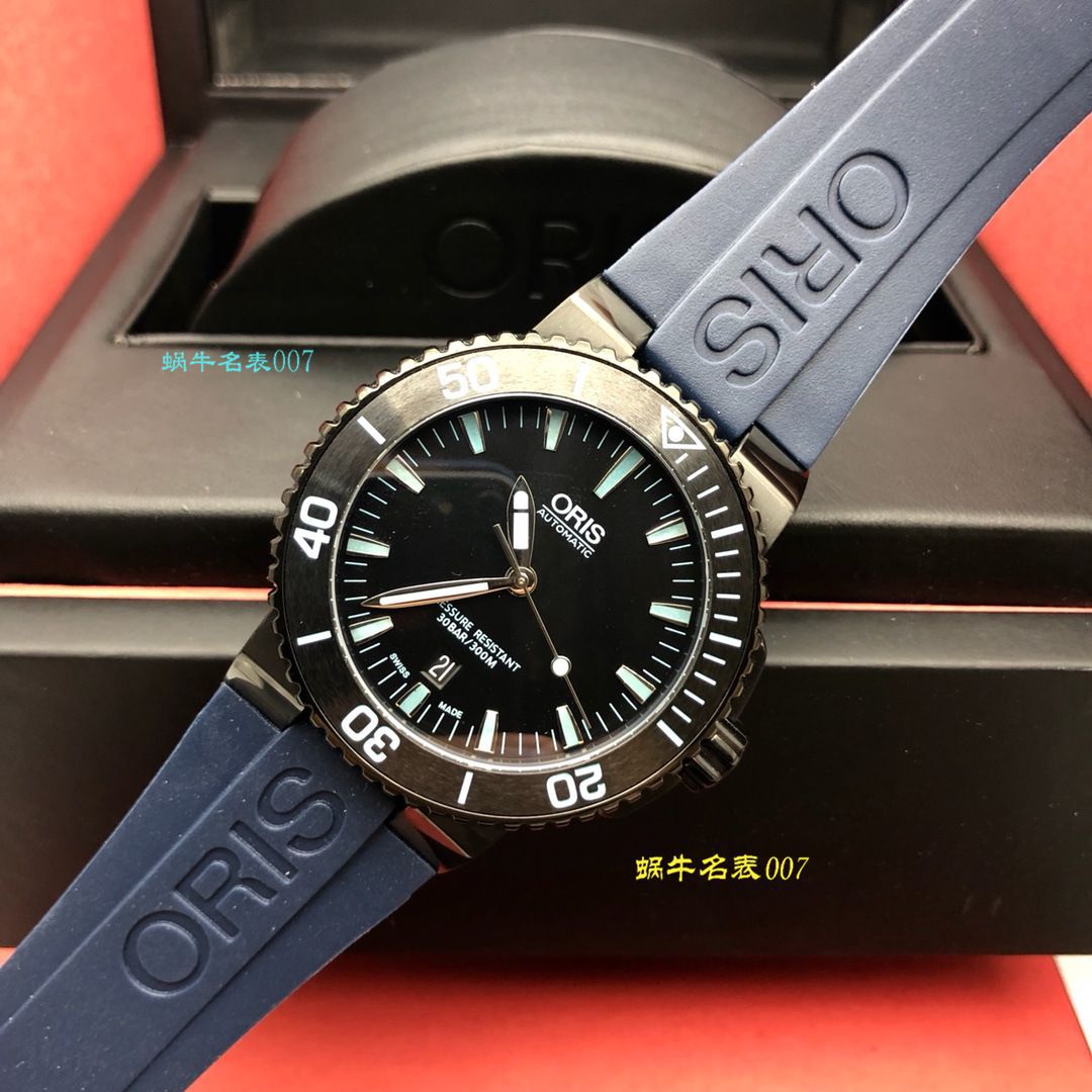 【豪利时渠道原单】ORIS豪利时潜水系列01 733 7653 4722-07 4 26 34BEB wrist watch  / OB008