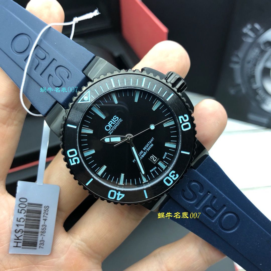 【豪利时渠道原单】ORIS豪利时潜水系列01 733 7653 4722-07 4 26 34BEB wrist watch  / OB008