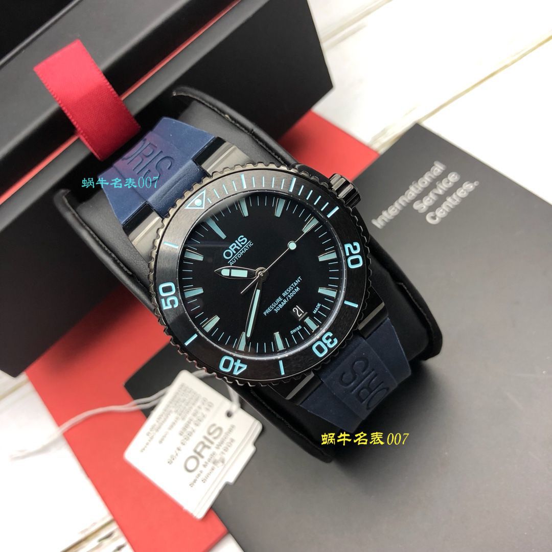 【豪利时渠道原单】ORIS豪利时潜水系列01 733 7653 4722-07 4 26 34BEB wrist watch  / OB008