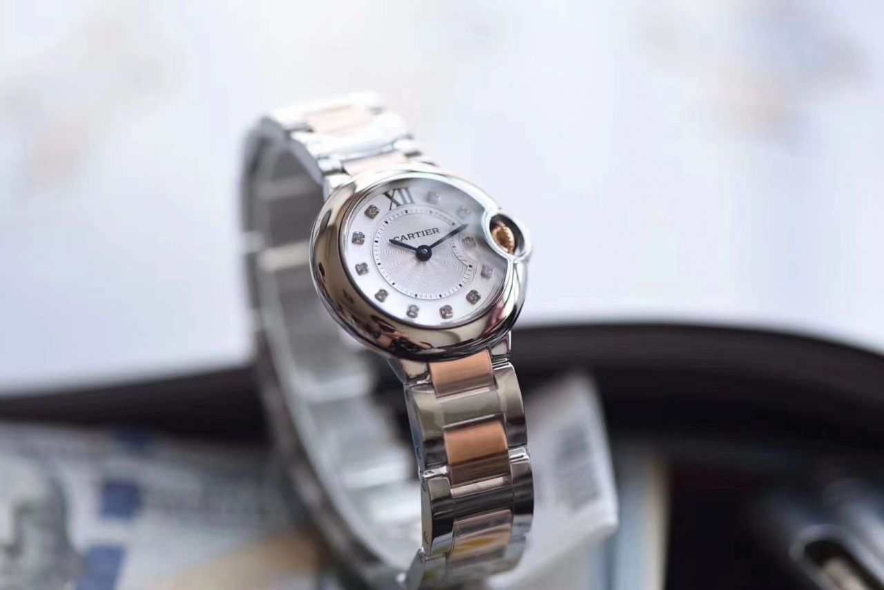 【 Best 的复刻高仿手表V6 Factory 蓝气球28mm最新升级版本】 Cartier  蓝气球系列W3BB0005女士28毫米 wrist watch  / K219