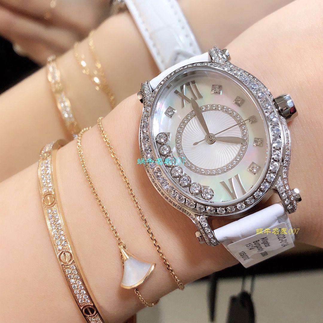 【 Chopard  top 高仿表价格吧】 Chopard HAPPY DIAMONDS系列275362-5003 wrist watch  / XB023