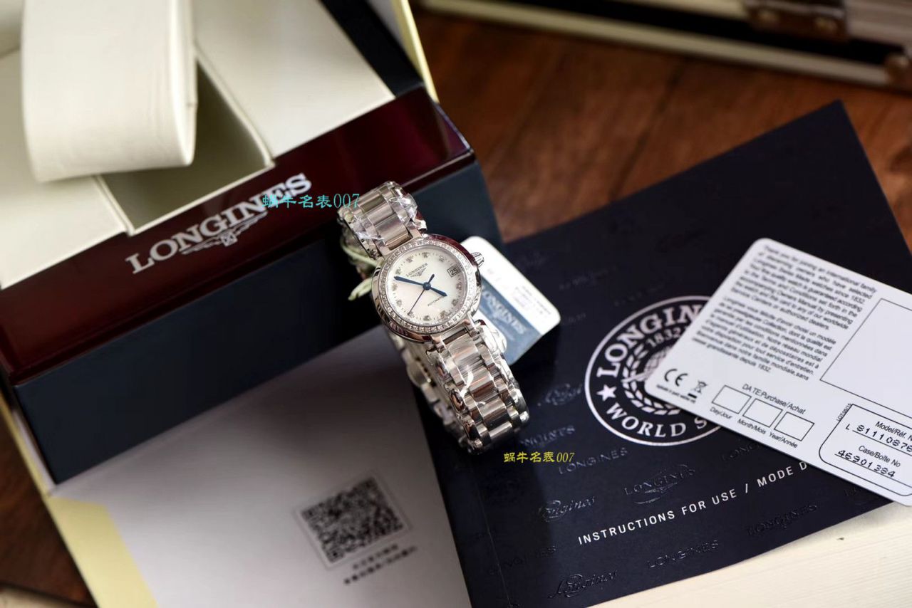 【原单真钻原装 Movement 机械女表】 Longines 优雅PRIMALUNA心月系列L8.111.0.87.6 wrist watch  / L112