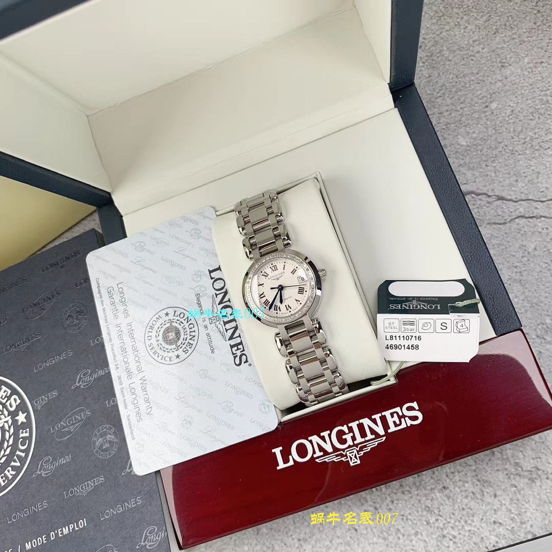【渠道原单真钻女表】 Longines 优雅PRIMALUNA心月系列L8.111.0.71.6 wrist watch  / L111
