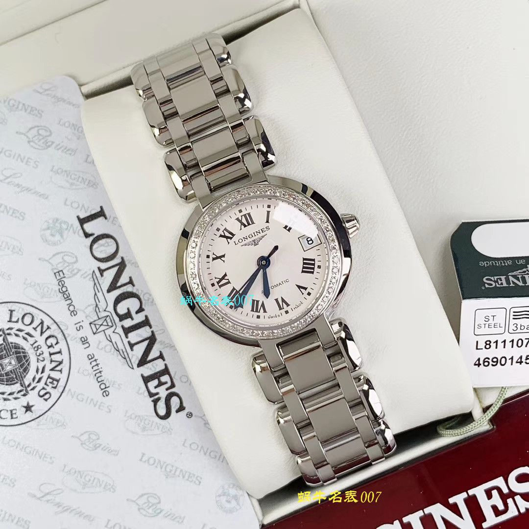 【渠道原单真钻女表】 Longines 优雅PRIMALUNA心月系列L8.111.0.71.6 wrist watch  / L111
