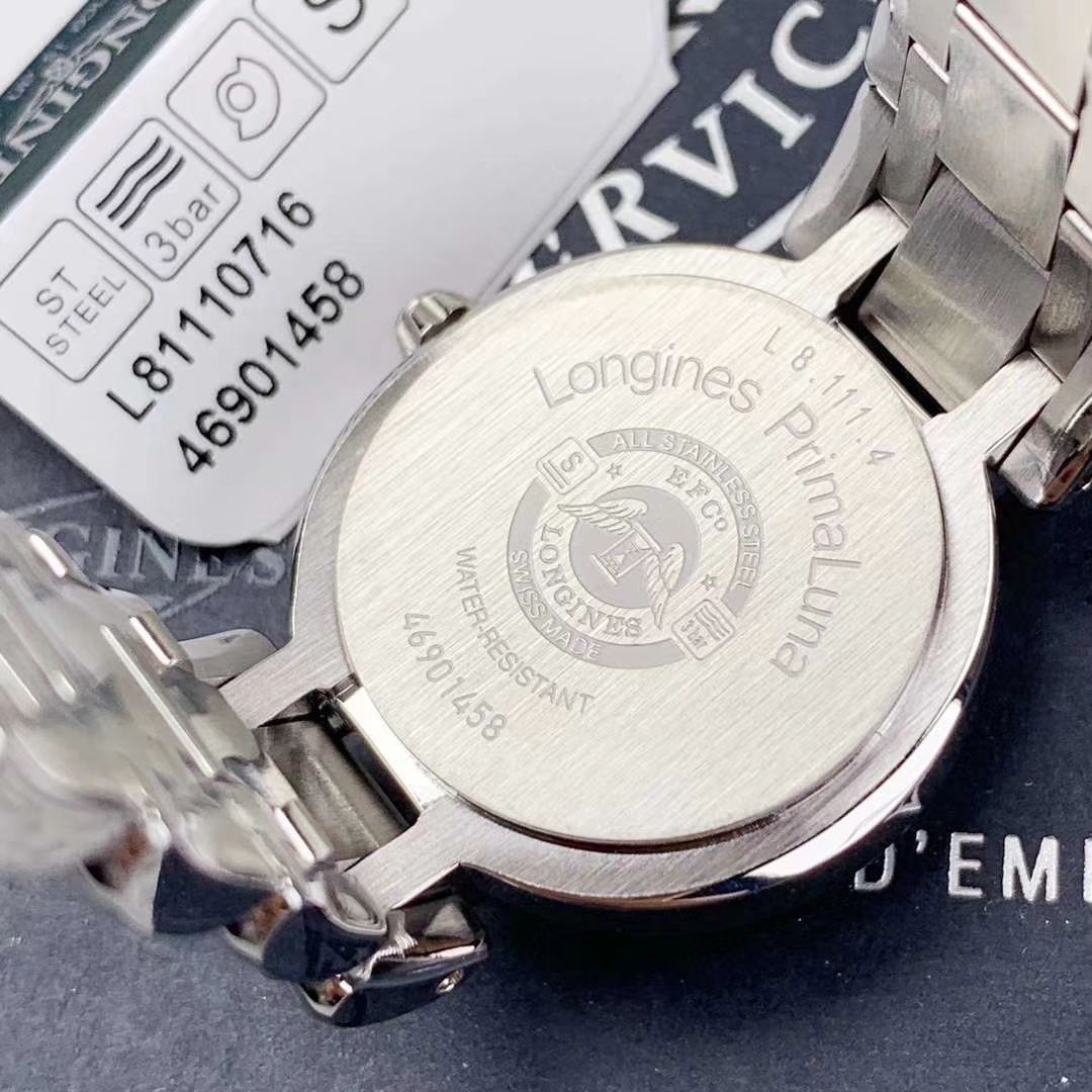 【渠道原单真钻女表】 Longines 优雅PRIMALUNA心月系列L8.111.0.71.6 wrist watch  / L111