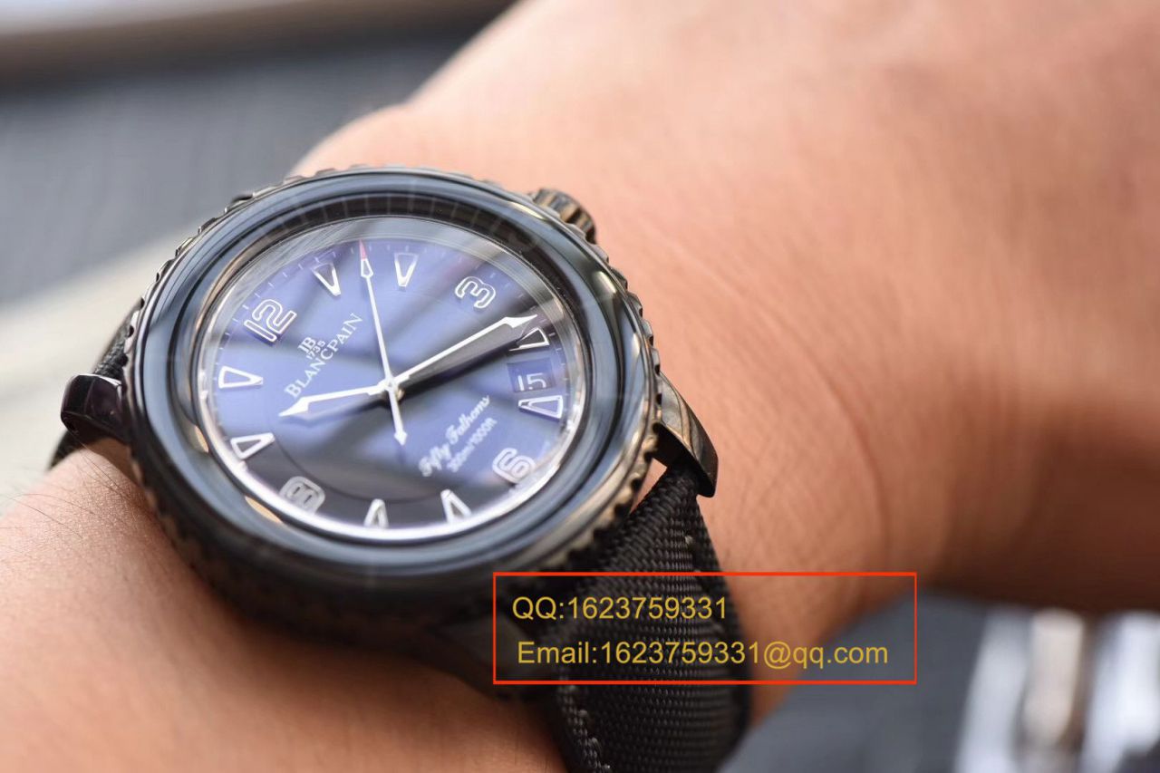 【哪里买中国广州复刻高仿手表】 Video analysis ZF Factory Blancpain  Fifty Fathoms 系列“黑武士”噚终极版5015-11C30-52A wrist watch  / BP060
