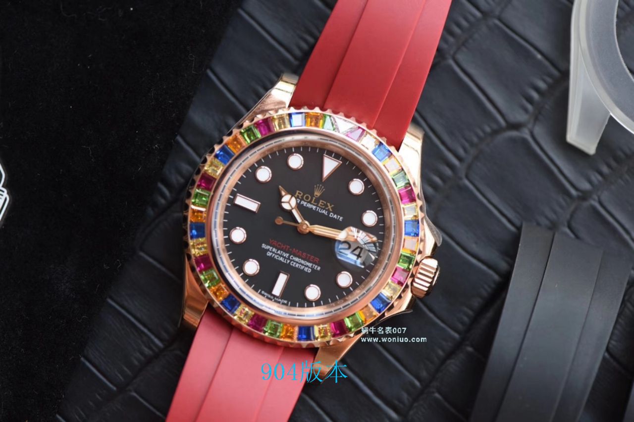 【 Video analysis NOOB Factory 官网 Rolex 水鬼复刻表】糖豆 Rolex  Yacht-Master 系列116695SATS wrist watch  / R327