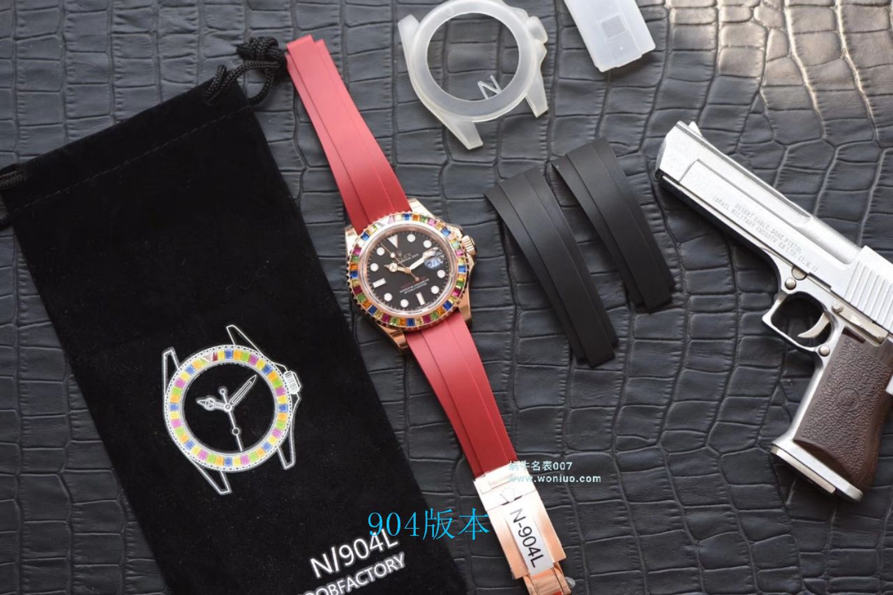 【 Video analysis NOOB Factory 官网 Rolex 水鬼复刻表】糖豆 Rolex  Yacht-Master 系列116695SATS wrist watch  / R327