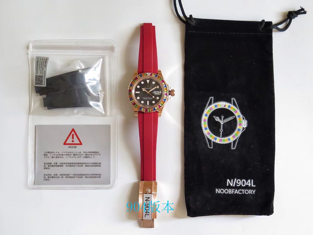 【 Video analysis NOOB Factory 官网 Rolex 水鬼复刻表】糖豆 Rolex  Yacht-Master 系列116695SATS wrist watch  / R327