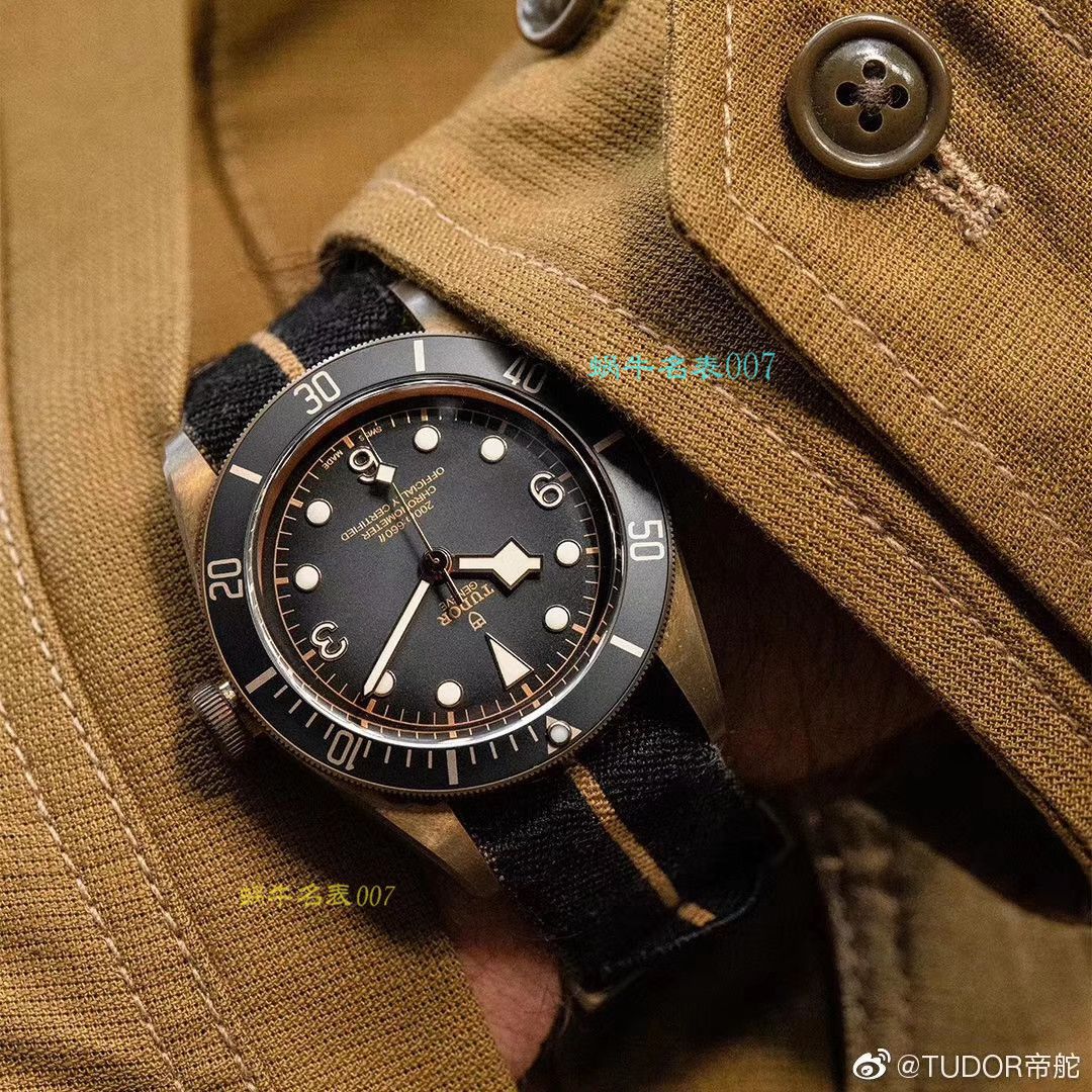 【 Video analysis XF Factory  Tudor 复刻高仿表】 Tudor 碧湾系列M79250BA-0001 wrist watch 贝克汉姆同款最新青铜型小铜盾 / DT038