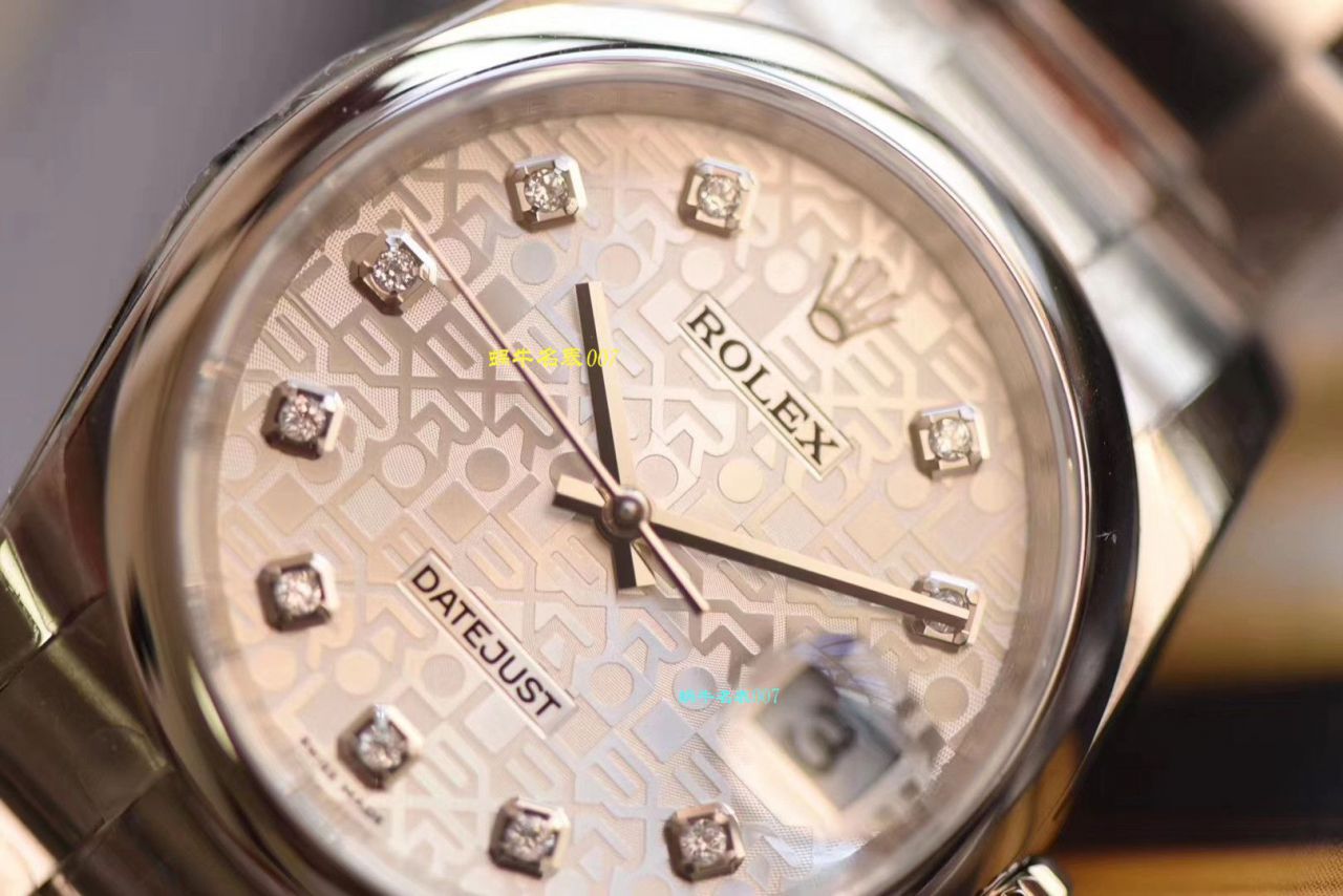 【 Video analysis 什么叫复刻表， Best 的复刻表】DJ Factory  Rolex   Datejust 36高仿116234-G-63600银石 wrist watch  / R360