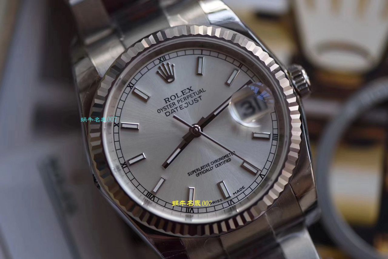 【复刻高仿 Rolex 男表价格】 Video analysis DJ Factory  Rolex   Datejust 36毫米系列116234白盘 wrist watch  / R239