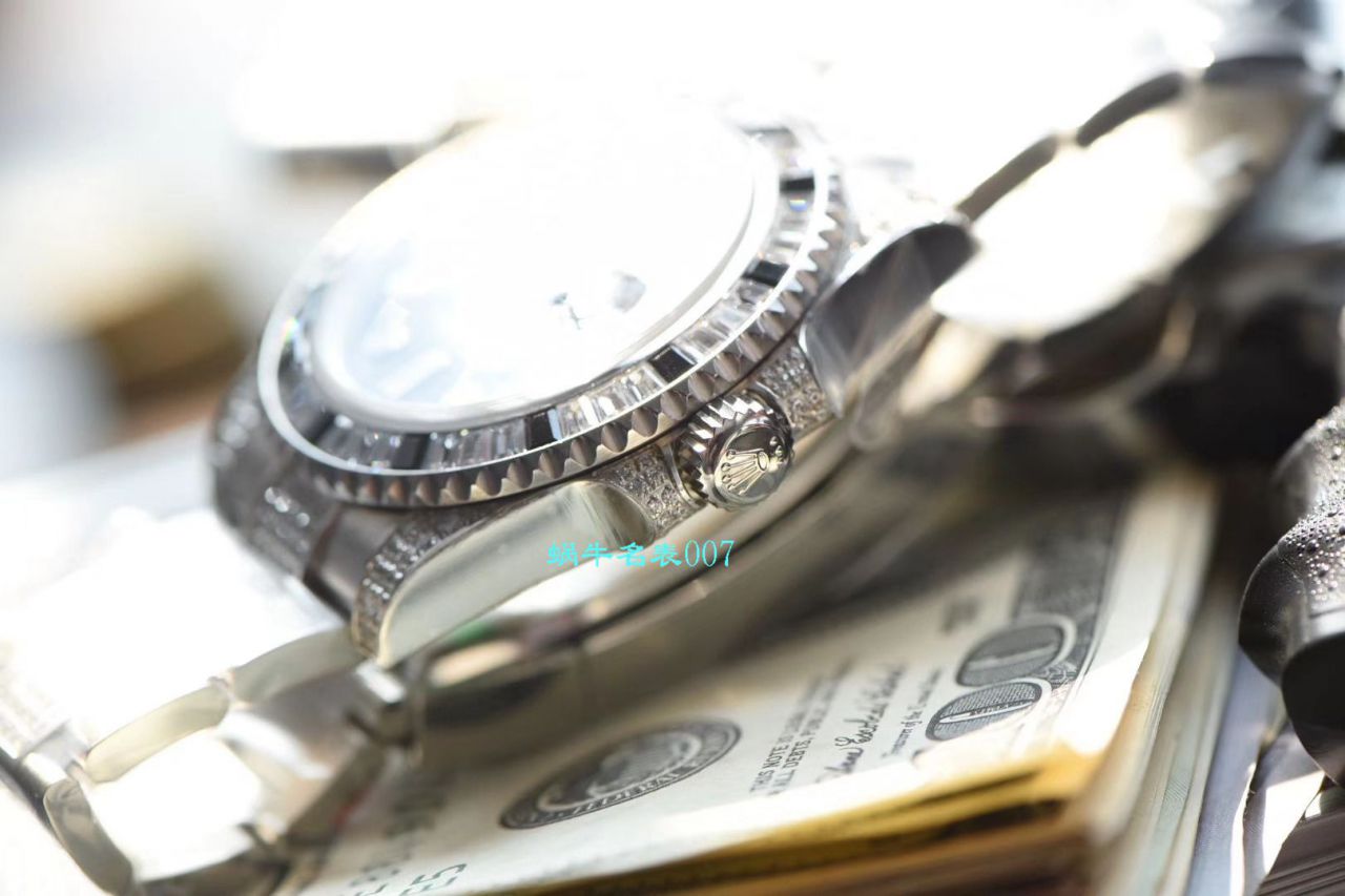 【LF Factory  Rolex 复刻高仿表】LF帝皇 copy customized 版镶钻 Submariner ， top 黑钻鬼116610LN-97200  / R367