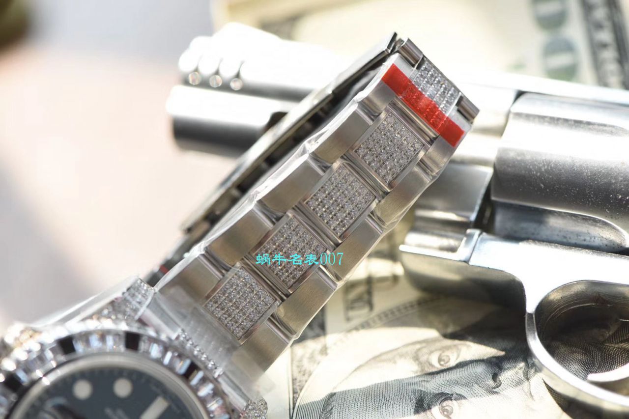 【LF Factory  Rolex 复刻高仿表】LF帝皇 copy customized 版镶钻 Submariner ， top 黑钻鬼116610LN-97200  / R367