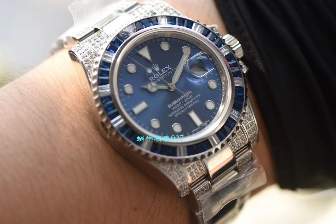 【LF Factory  top  Rolex 复刻高仿手表】LF帝皇 copy customized 版镶钻蓝水鬼❗ top 蓝钻鬼116619LB-97209 / R368