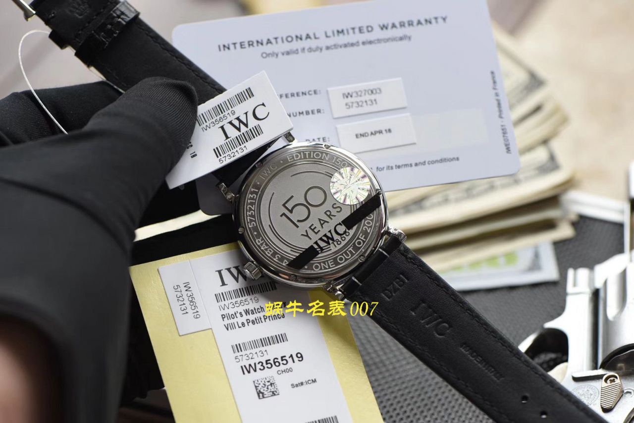 【V7 Factory  top 复刻 IWC 手表】 IWC 博泰菲诺150周年周年纪念高仿IW356519 wrist watch  / WG381